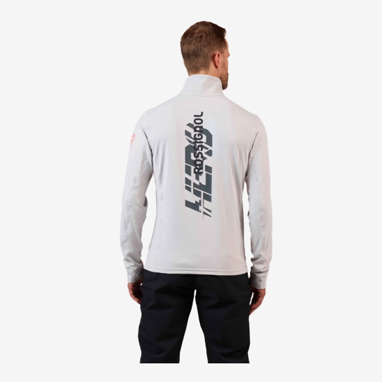 ROSSIGNOL m jopica RLOML01 23Q MEN'S HERO MID LAYER STRETCH JACKET soft grey