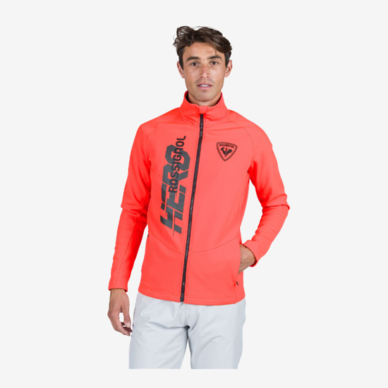 ROSSIGNOL m jopica RLNML13 316 MEN'S HERO CLASSIQUE CLIM FULL-ZIP TOP neon red