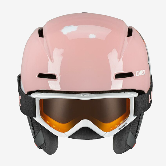 UVEX otr smučarska čelada in očala S56S31715 VITI SET pink penguin