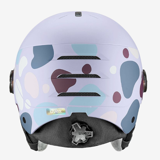 UVEX otr smučarska čelada S5662630 ROCKET JR VISOR cool lavender abstract matt