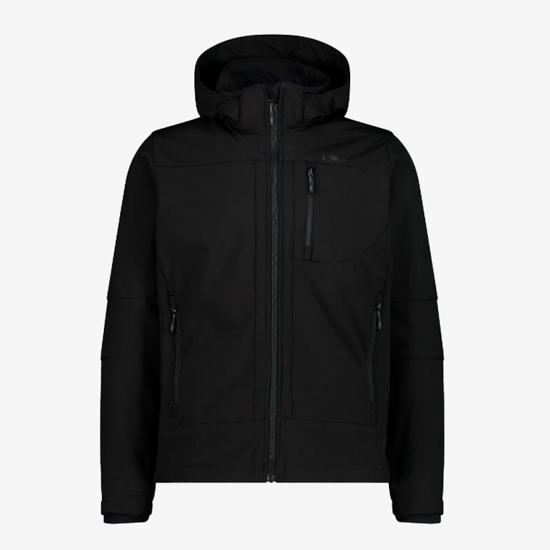 CMP m softshell 3A01787N U901 SOFTSHELL JACKET WITH DETACHABLE HOOD black
