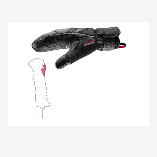 LEKI odr smučarske rokavice 655809601 GRIFFIN BASE 3D MITT black grey