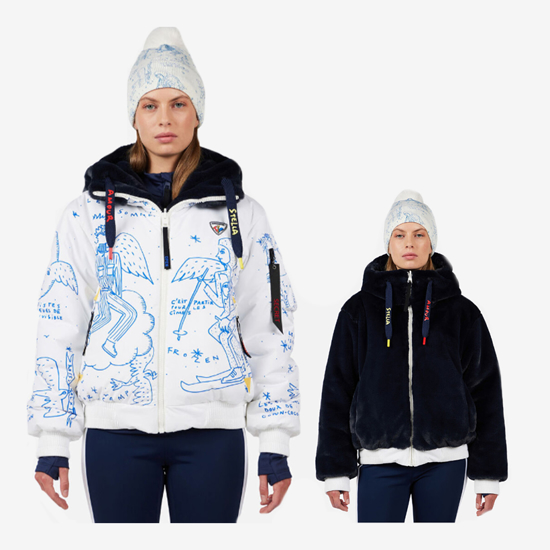 ROSSIGNOL ž smučarska bunda RLOWJ24 120 JCC YETI REVERSIBLE SKI JACKET snow angel artic print