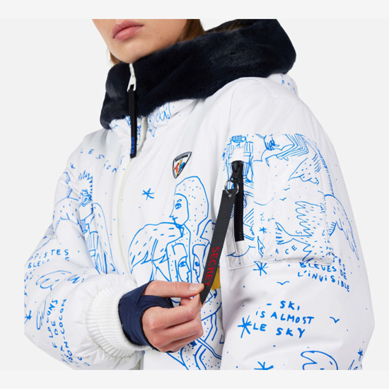 ROSSIGNOL ž smučarska bunda RLOWJ24 120 JCC YETI REVERSIBLE SKI JACKET snow angel artic print