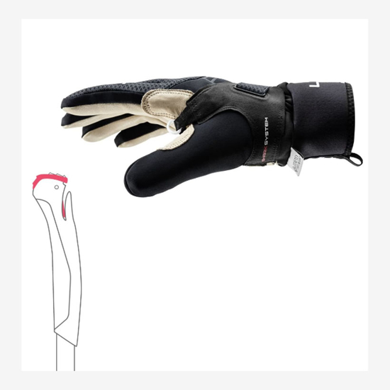 LEKI odr tekaške rokavice 655904301 PRC PREMIUM THERMOPLUS SHARK black sand