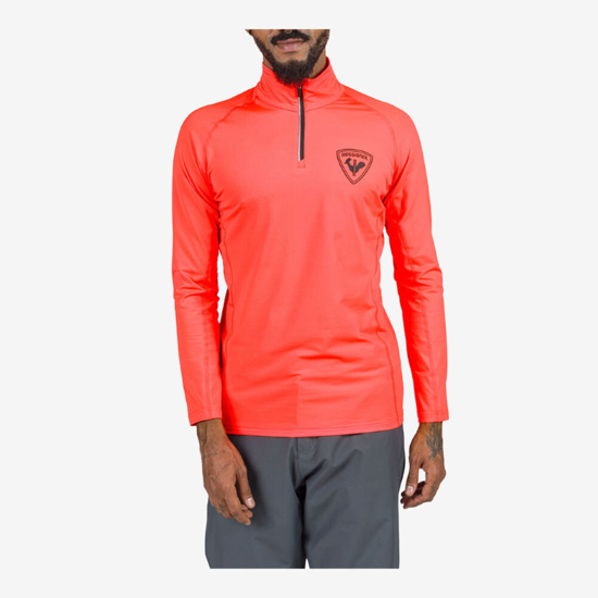 ROSSIGNOL m smučarski puli RLNML14 316 MEN'S HERO CLASSIQUE HALF-ZIP BASELAYER neon red