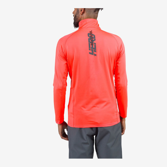 ROSSIGNOL m smučarski puli RLNML14 316 MEN'S HERO CLASSIQUE HALF-ZIP BASELAYER neon red