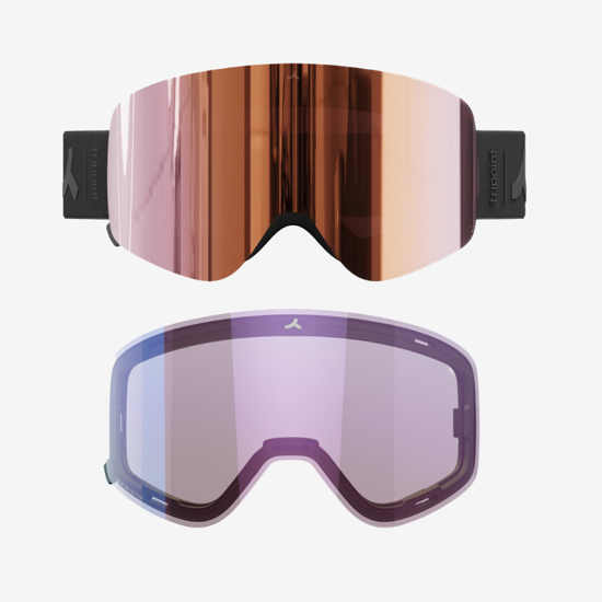 TRIPOINT odr smučarska očala TG0005G006 111 INDIRA COL MAGNET Matt Black Smoke