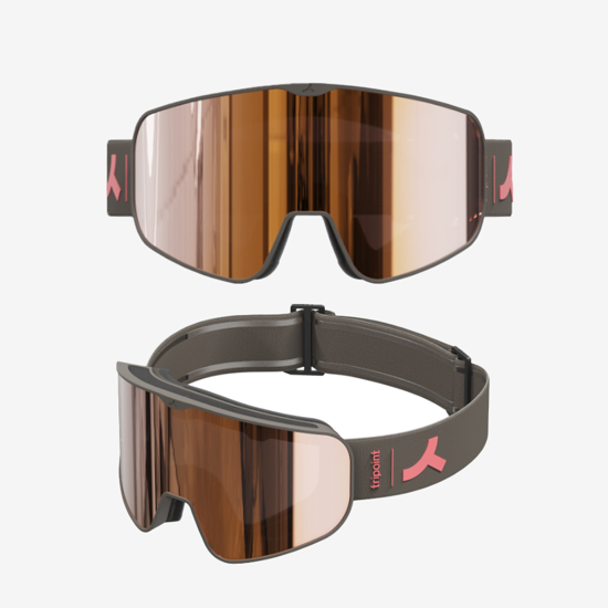 TRIPOINT odr smučarska očala TG003G011 109 TUMBA PEAK SMALL Matt Grey Brown