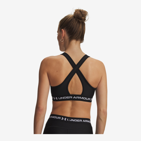 UNDER ARMOUR ž trening top 1361034-011 MID CROSSBACK SPORTS BRA ultimate black white