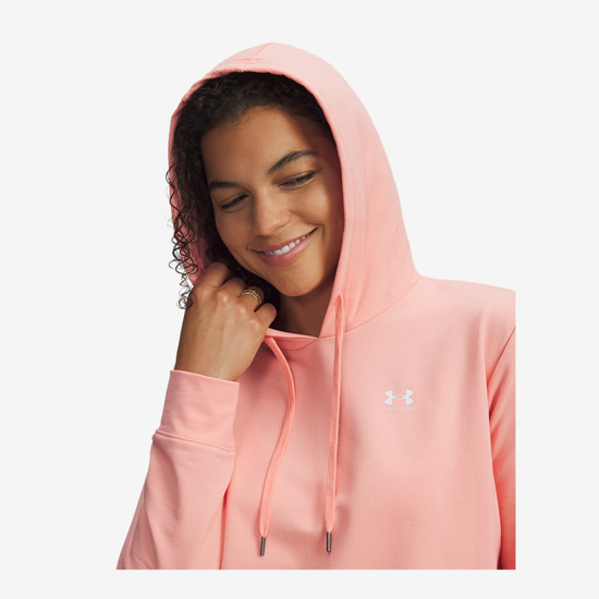 UNDER ARMOUR ž kapucar 6011015-603 SPORT TERRY HOODIE pink white