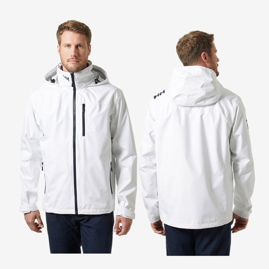 HELLY HANSEN m jakna 34443 001 HOODED SAILING JACKET 2.0 white
