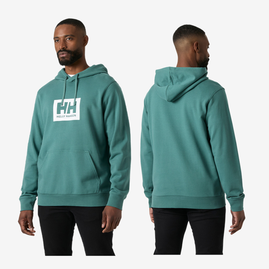 HELLY HANSEN m kapucar 54526 494 BOX HOODIE opal green