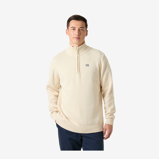HELLY HANSEN m pulover 54529 034 SMOEGEN 1/2 ZIP SWEATER cream