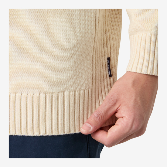 HELLY HANSEN m pulover 54529 034 SMOEGEN 1/2 ZIP SWEATER cream