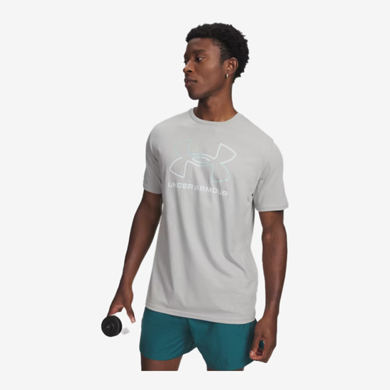 UNDER ARMOUR m majica 1382915-069 FOUNDATION titanium enamel blue illusion green