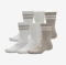 UNDER ARMOUR nogavice ESSENTIAL 6-PACK CREW SOCKS timberwolf taupe stone