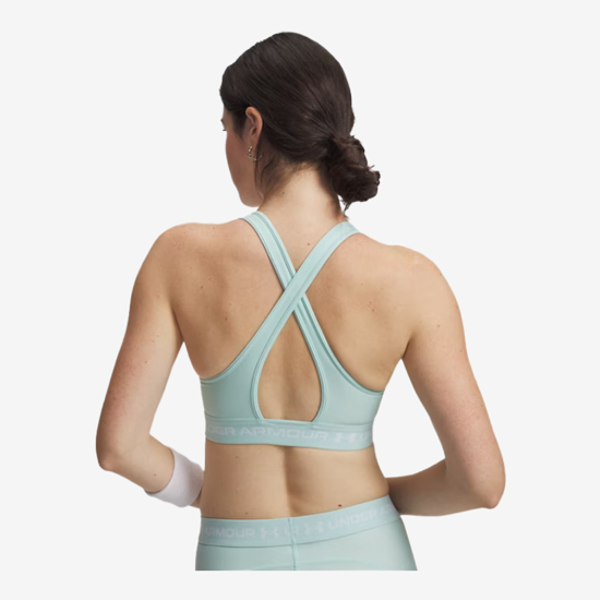 UNDER ARMOUR ž trening top 1361034-703 MID CROSSBACK SPORTS BRA refresh mint white