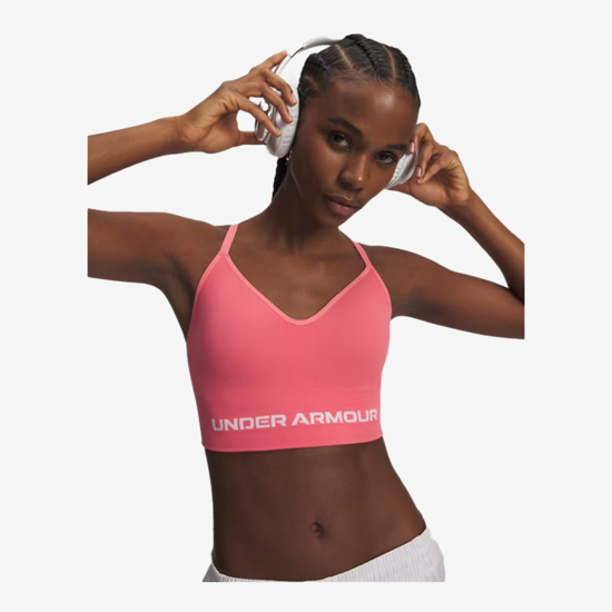 UNDER ARMOUR ž trening top 1384417-600 VANISH SEAMLESS LOW SPORTS BRA bittersweet pink white