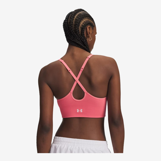 UNDER ARMOUR ž trening top 1384417-600 VANISH SEAMLESS LOW SPORTS BRA bittersweet pink white