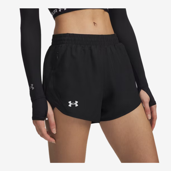 UNDER ARMOUR ž hlače 1382438-001 FLY-BY 8 CM SHORTS black