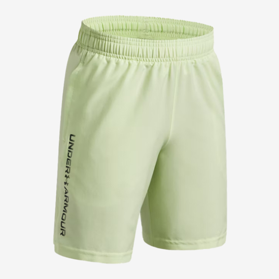 UNDER ARMOUR otr hlače 1383341-391 TECH WOVEN WORDMARK BOY'S SHORTS fade green black