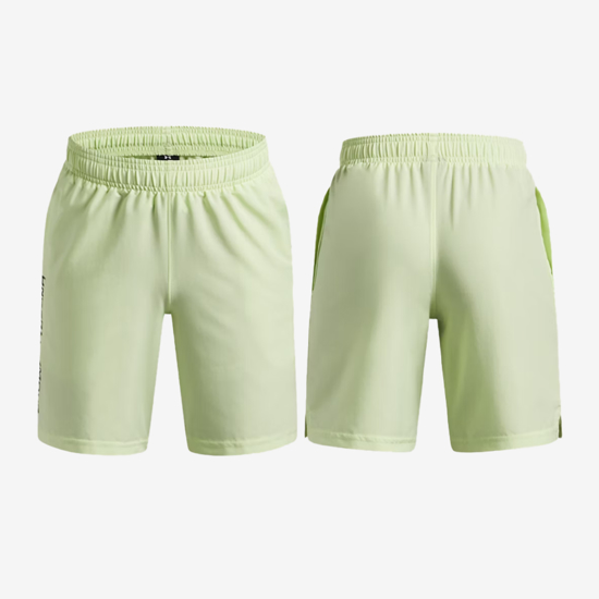 UNDER ARMOUR otr hlače 1383341-391 TECH WOVEN WORDMARK BOY'S SHORTS fade green black