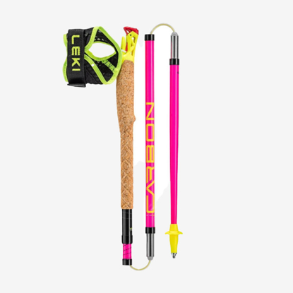 LEKI trail palice 65625842 ULTRATRAIL FX.ONE neonpink neonyellow naturalcarbon