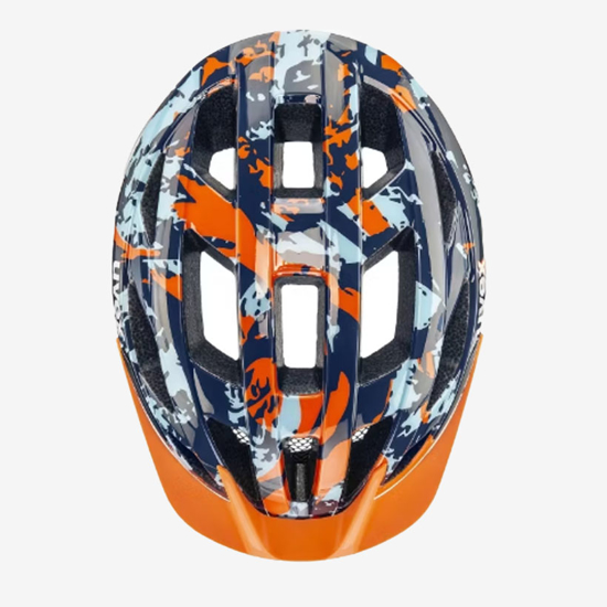 UVEX otr kolesarska čelada 41466401 AIR WING 2 papaya bubble blue