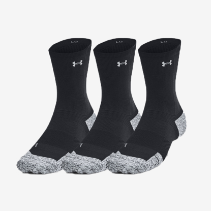 UNDER ARMOUR odr nogavice 1387043-001  VELOCITI RUN CUSH 3P CREW black