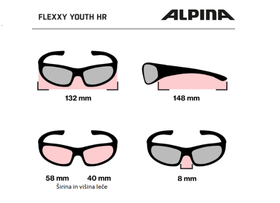 ALPINA otr športna očala A8652 330 FLEXXY YOUTH HR matt blu