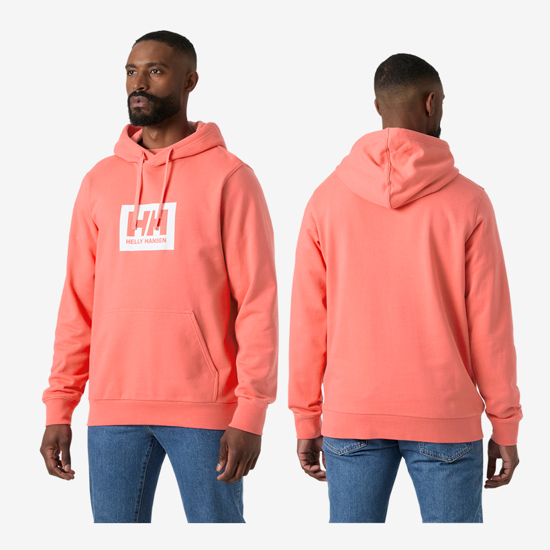 HELLY HANSEN m kapucar 54526 098 HH BOX HOODIE nantucket red
