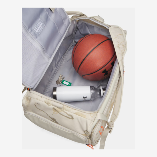 UNDER ARMOUR nahrbtnik 1381919-289 CONTAIN DUO MEDIUM BACKPACK DUFFLE khaki base team orange