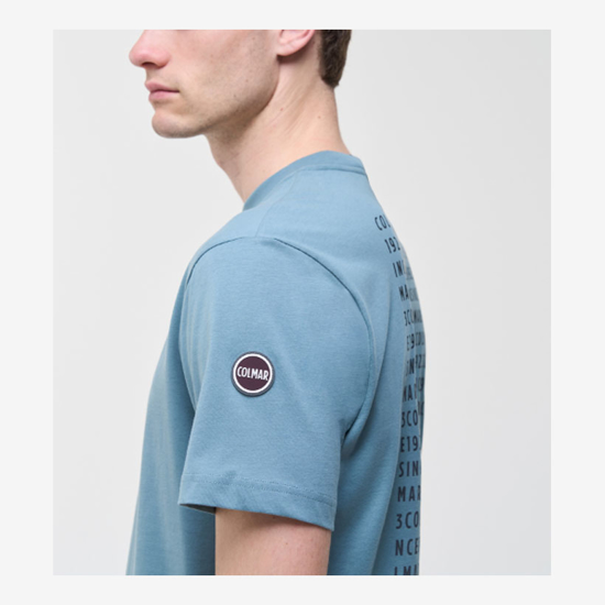 COLMAR m majica 7557 6SH 763 railway light blue