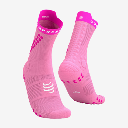 COMPRESSPORT tekaške nogavice XU00048B 312 PRO RACING V4.0 pink