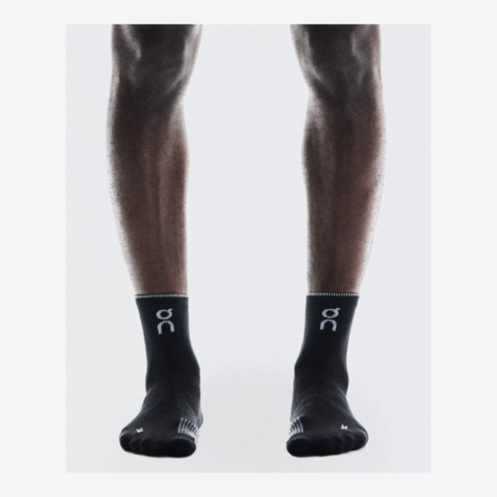 On nogavice 2UF10050106 PERFORMANCE RUN SOCKS MID black eclipse