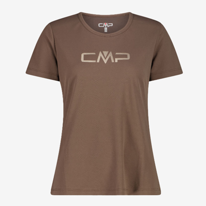 CMP ž majica 39T5676P Q957 ROUND NECK T-SHIRT WITH CMP LOGO toffee