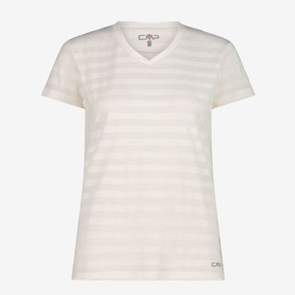 CMP ž majica 31T7666 A145 T-SHIRT WITH HORIZONTAL MESH DETAILING all white
