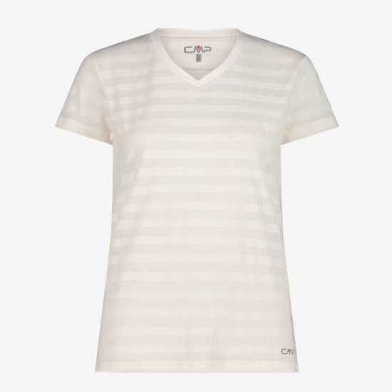 CMP ž majica 31T7666 A145 T-SHIRT WITH HORIZONTAL MESH DETAILING all white
