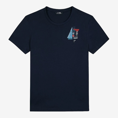 TBS m majica KALEBTEE 14612 navy