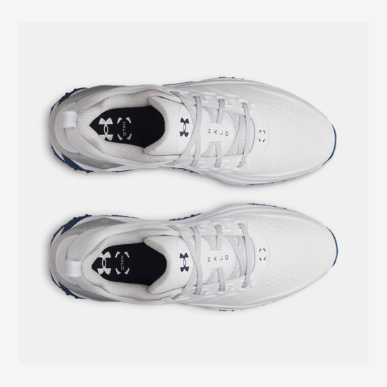 UNDER ARMOUR m golf čevlji 6007316-101 HALO TOUR SPIKELESS GOLF SHOES white metallic silver
