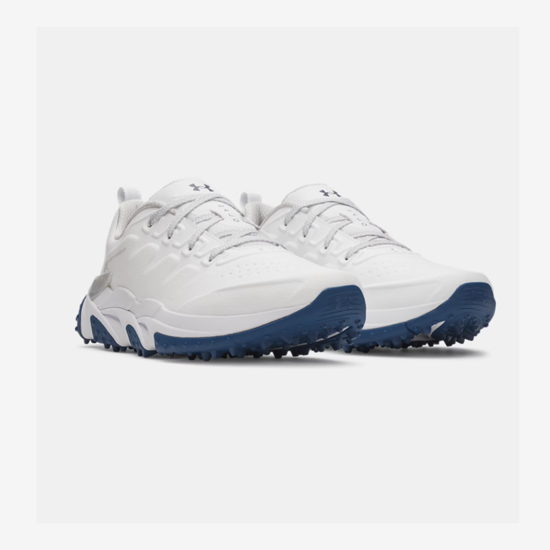 UNDER ARMOUR m golf čevlji 6007316-101 HALO TOUR SPIKELESS GOLF SHOES white metallic silver