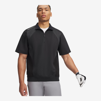 UNDER ARMOUR m golf majica 6011399-001 DRIVE WIND SHORT SLEEVE 1/2 ZIP black white