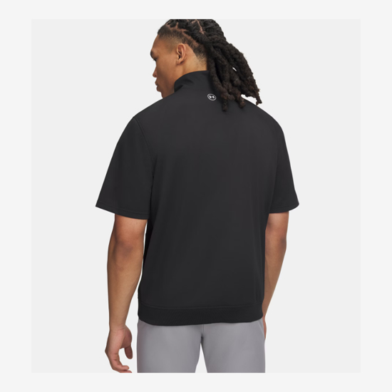 UNDER ARMOUR m golf majica 6011399-001 DRIVE WIND SHORT SLEEVE 1/2 ZIP black white