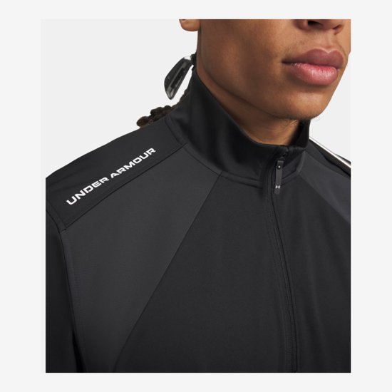 UNDER ARMOUR m golf majica 6011399-001 DRIVE WIND SHORT SLEEVE 1/2 ZIP black white