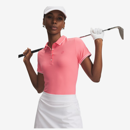 UNDER ARMOUR ž golf majica  6009835-600 DRIVE CHILL SHORT SLEEVE POLO bittersweet pink white