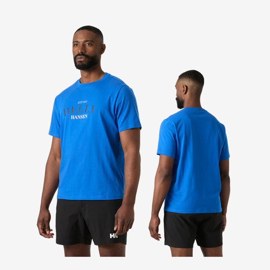 HELLY HANSEN m majica 54599 543 CORE GRAPHIC T-SHIRT 2.0 cobalt