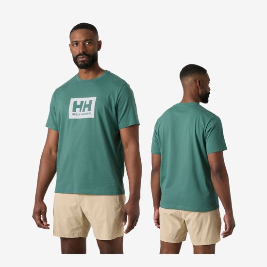 HELLY HANSEN m majica 54597 494 HH BOX T-SHIRT 2.0 opal green