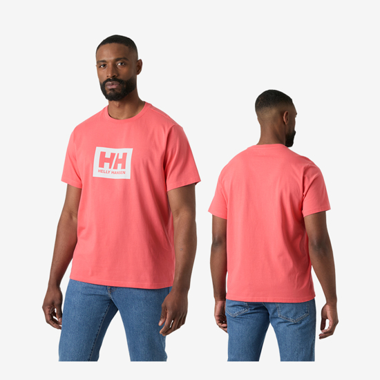 HELLY HANSEN m majica 54597 098 HH BOX T-SHIRT 2.0 nantucket red