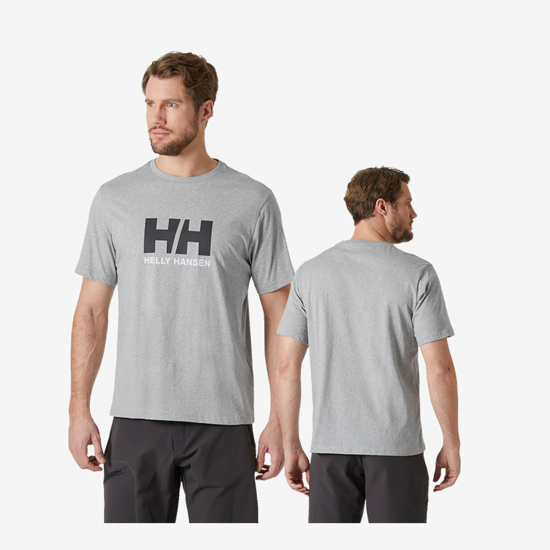 HELLY HANSEN m majica 54596 949 HH LOGO T-SHIRT 3.0 grey melang
